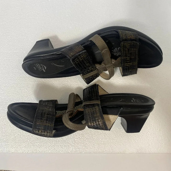 Abeo Gillian Neutral Women's Sandals Slides Adjustable Straps Dress Heels Sz 9 - Picture 9 of 12